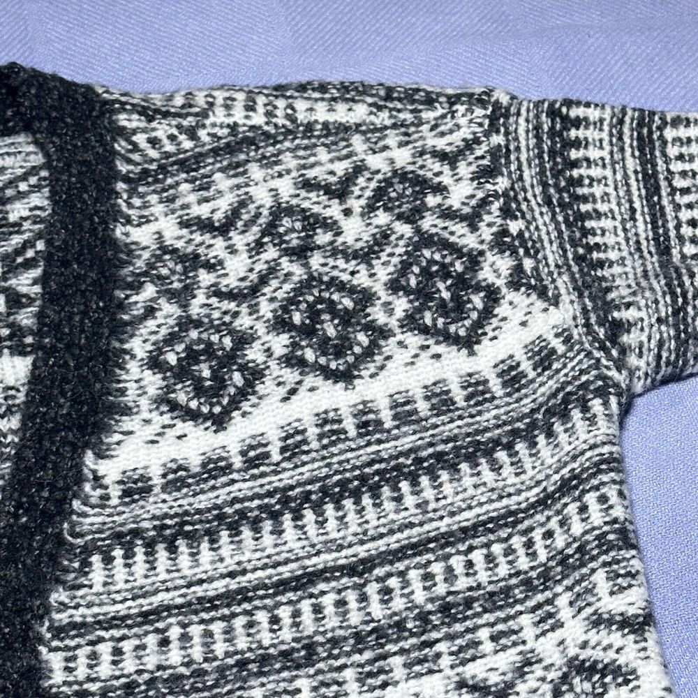Lucky Brand Float Jacquard Open Front Cardigan Sweater Women's Size Large - Picture 5 of 16